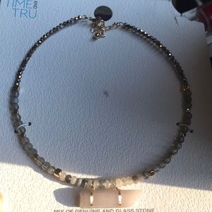 NWT beaded stone necklace